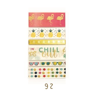 Set Washi Tape Chiết Tone Đỏ [037]