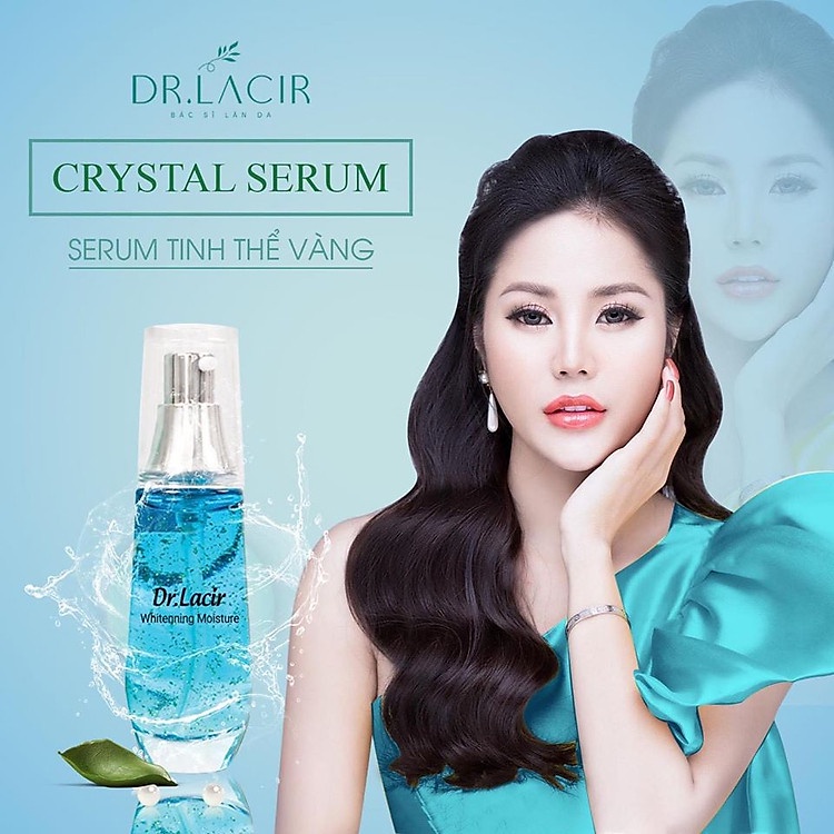 Serum Tinh thể vàng 24k Serum tinh thể Crystal Serum Dr Lacir 50ml dưỡng trắng da ngăn ngừa láo hóa se khít lỗ chân lông