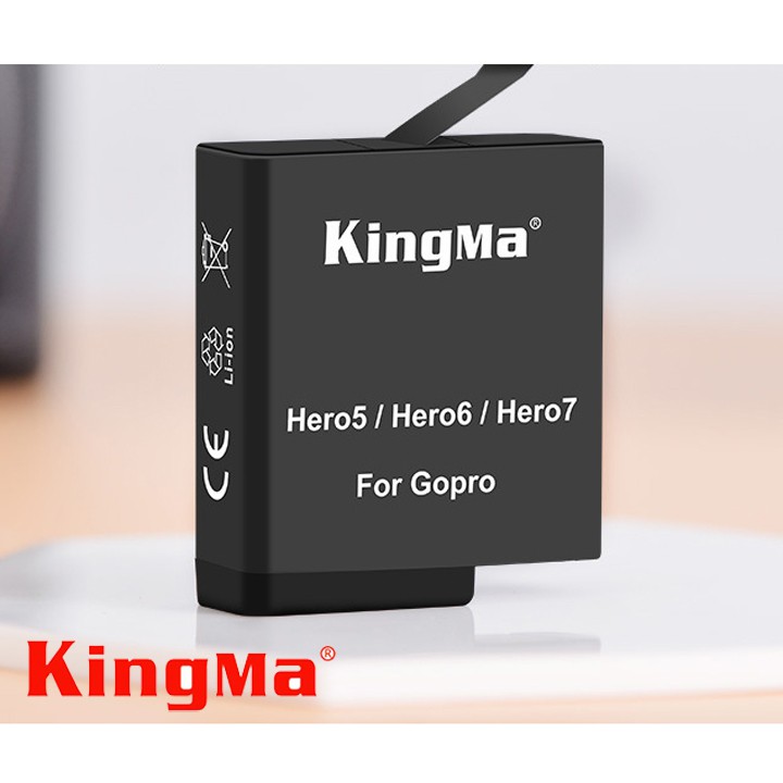 Pin sạc Gopro Hero 7 6 5 KingMa 1220mAh - Tặng hộp đựng pin