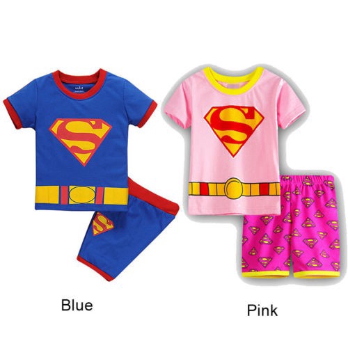 Bộ pijama tay ngắn Superman cho bé trai &amp; gái