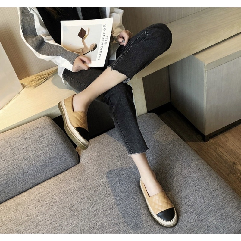 Giày lười đế cói 3cm