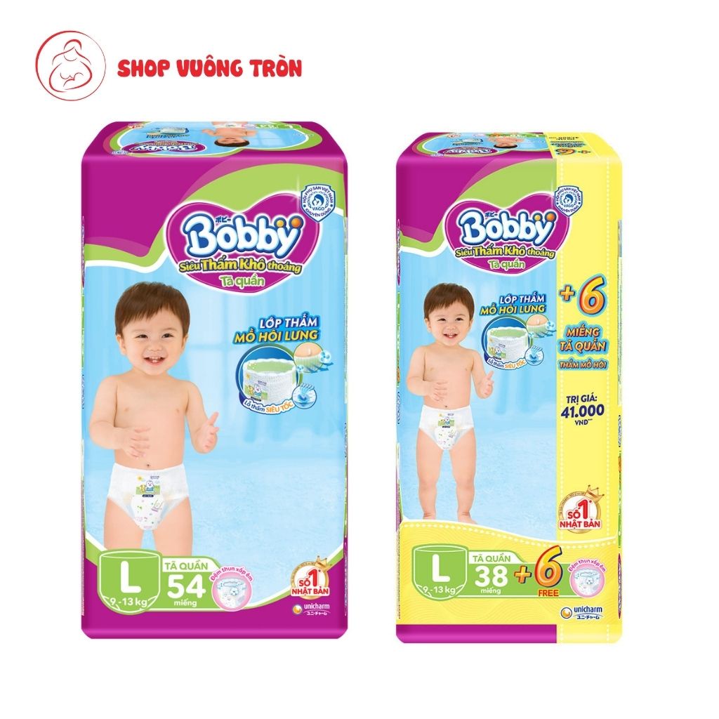 [Combo 3 Bịch] Tã/Bỉm Quần BOBBY Nhật Bản Siêu Thấm Chống Tràn, Giúp Bé Thoải Mái Vận Động Đủ Size M L XL