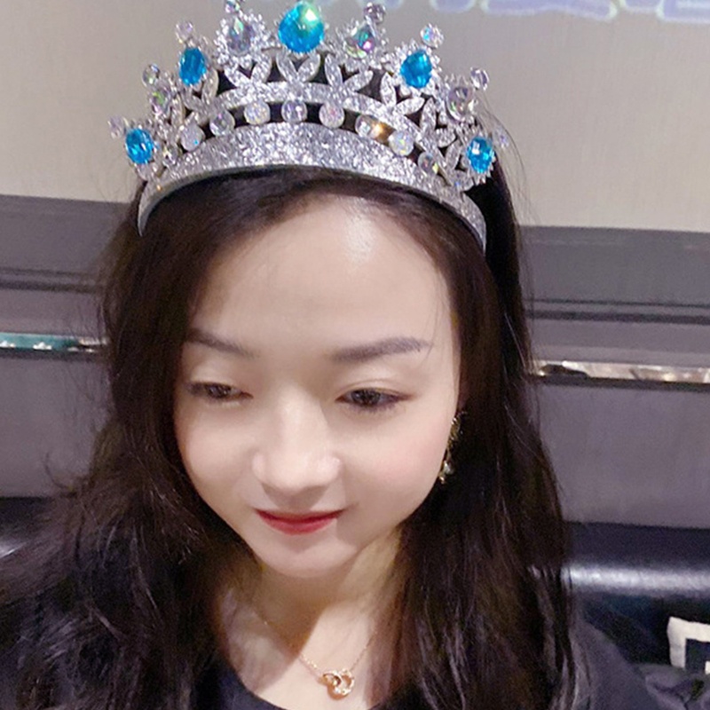 Vương Miện Cài Tóc Đính Đá Pha Lê Lấp Lánh Thời Trang Cho Nữ