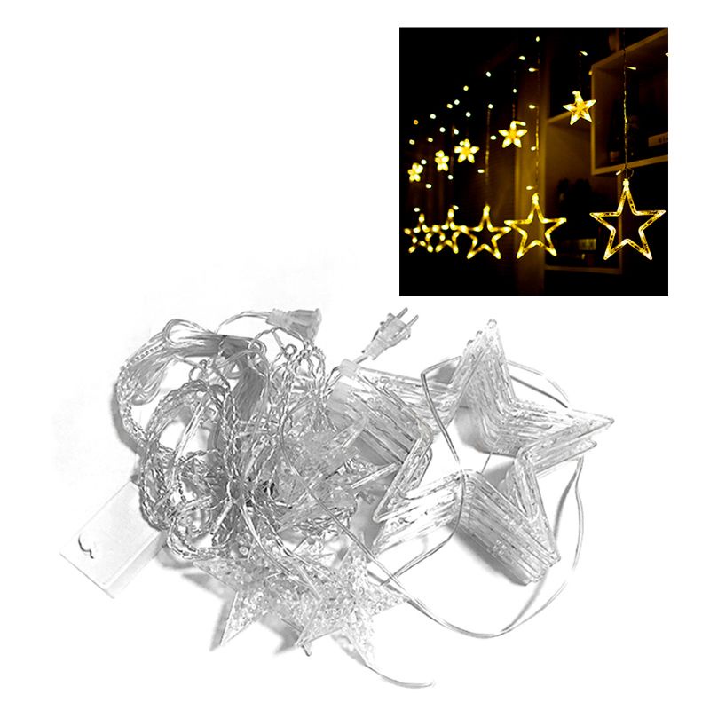 Rèm cửa sổ 138 Đèn LED 12 Sao Với 8 Chế Độ Chiếu Sáng