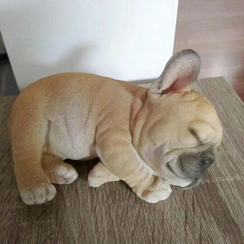 Đồ trang trí Chó Bull Pháp Điêu Khắc Trang Trí Sân Vườn Ngoài Trời