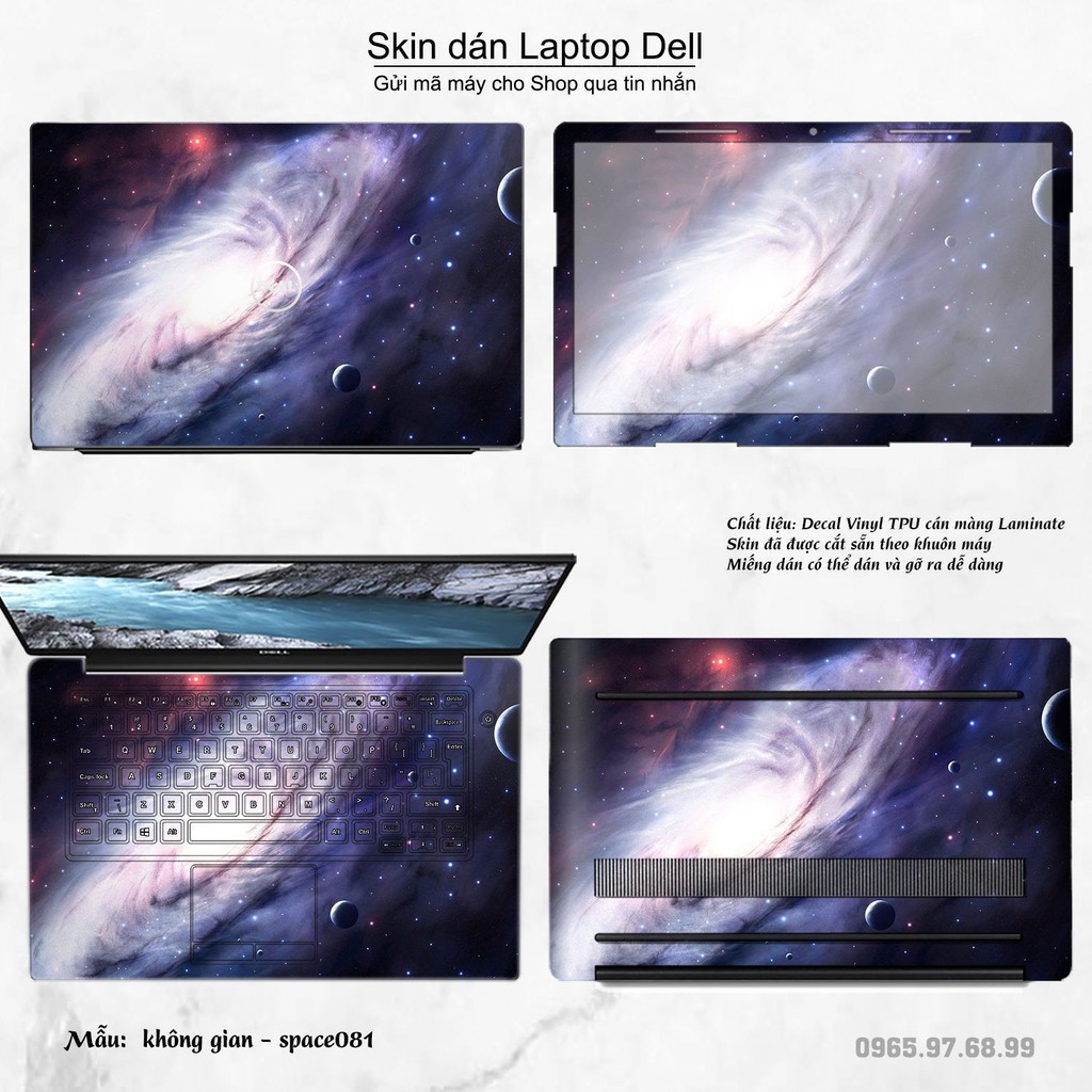 Skin dán Laptop Dell in hình không gian _nhiều mẫu 14 (inbox mã máy cho Shop)