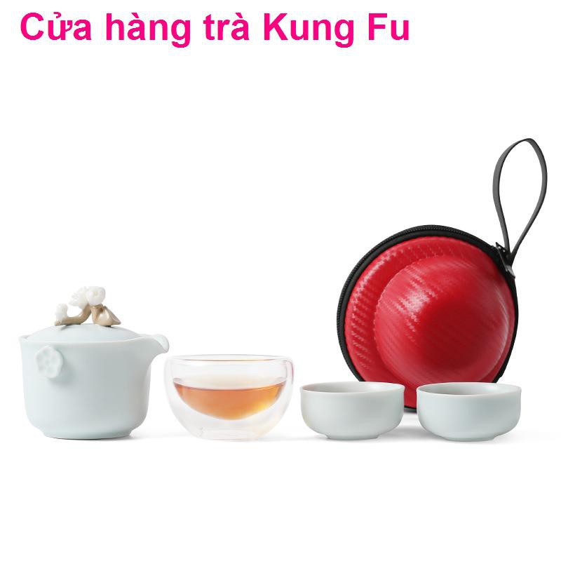 Ru Lò Hoa Mai Chén Khách Nhanh Một Chậu Ba Gốm Du Lịch Di Động Bộ Trà Quà Tặng Công Ty Hộp có logo tùy chỉnh