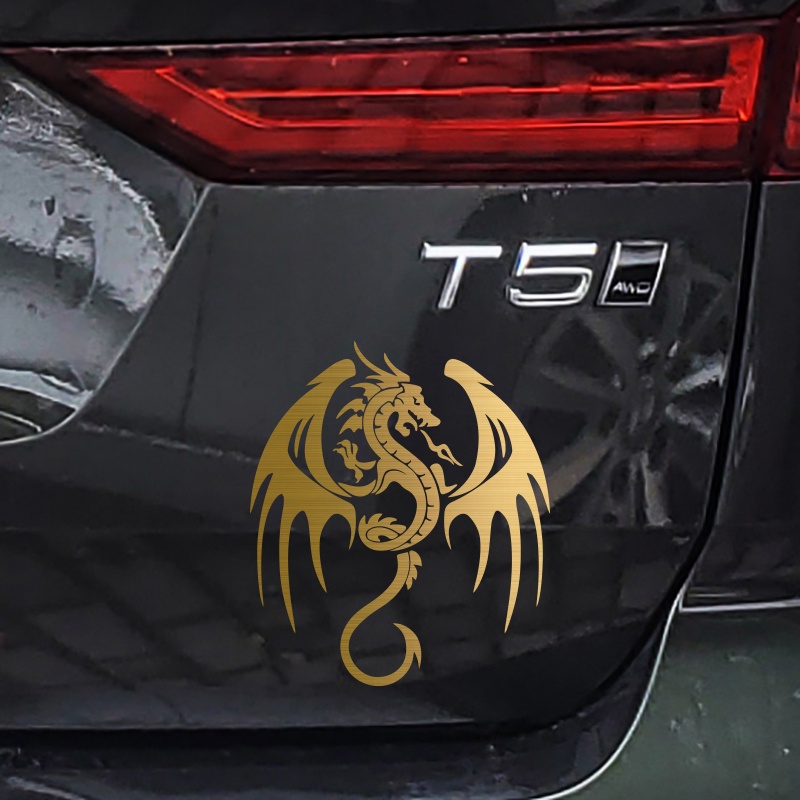 Miếng Dán Hình Rồng Cổ Điển Chống Nước Trang Trí Cửa Sổ Xe Hơi