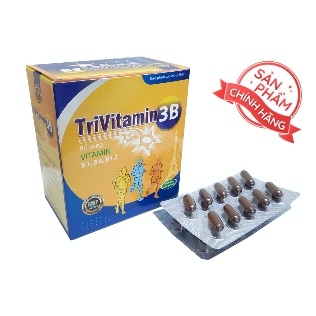 Vitamin B tổng hợp Đại Uy - TriVitamin 3B (Hộp 100 viên nang mềm) | Thế Giới Skin Care