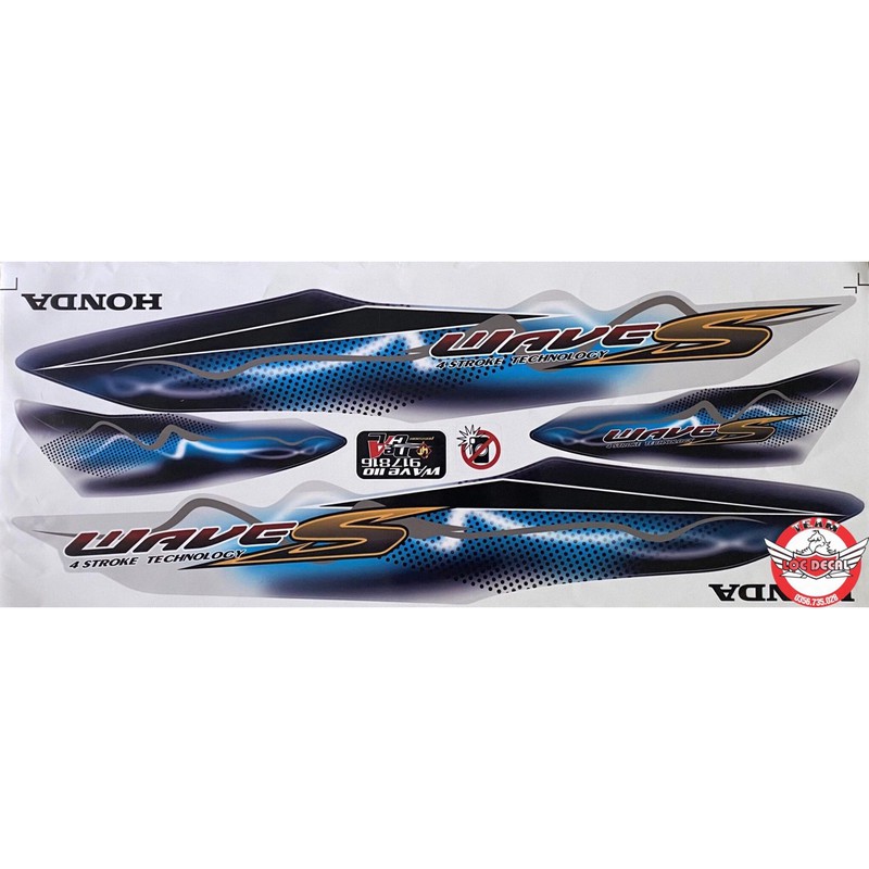 Tem Wave Cá 110cc màu Xanh Đen