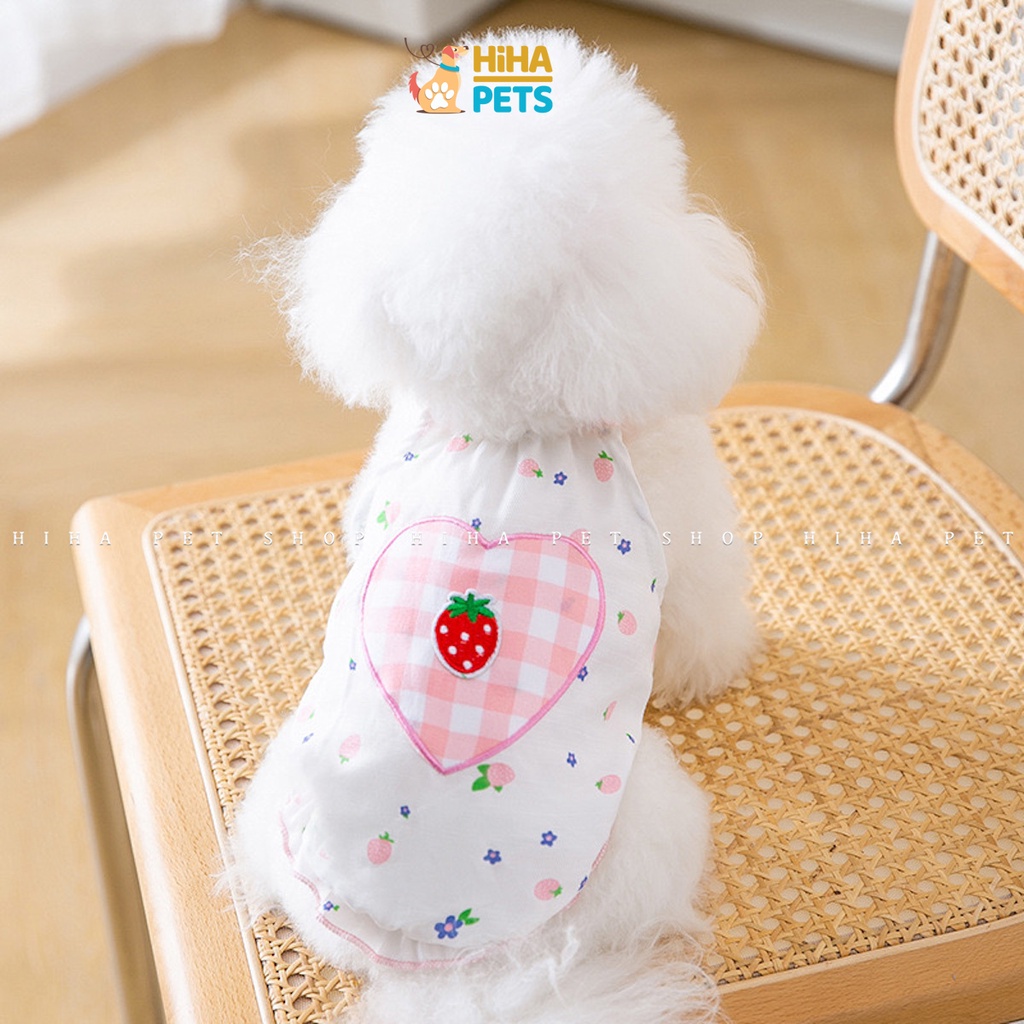 Váy Cho Chó Mèo Công Chúa Hai Dây Mát Mẻ Quần Áo Thú Cưng Mùa Hè Cao Cấp Hihapet.