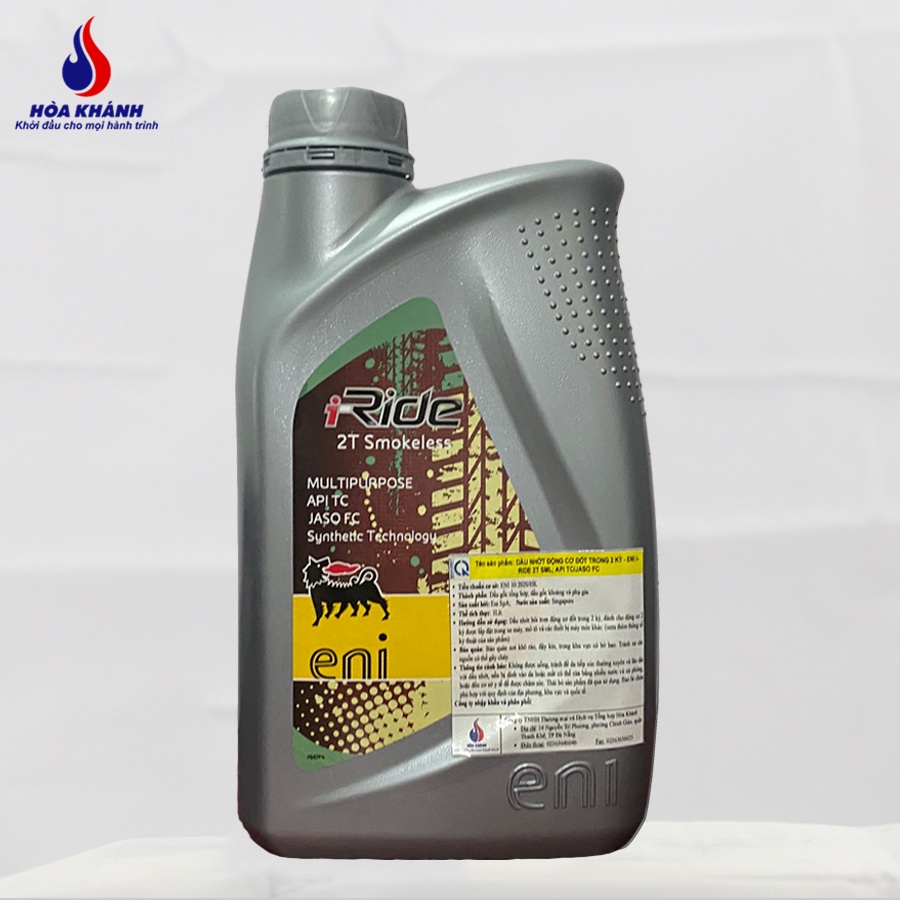 Nhớt 2 thì nhập khẩu Ý không khói, eni 2T SML, chuẩn chất lượng châu Âu 1L