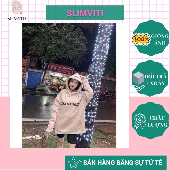 Áo hoodie nam nữ ESSENTIALS form rộng có dây kéo SLIMVITI KNN33 | BigBuy360 - bigbuy360.vn