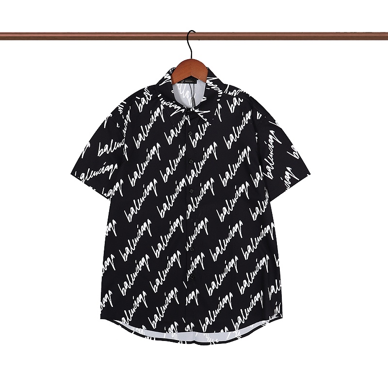 Áo Thun cotton Ngắn Tay In Chữ Balenciaga Thời Trang Cho Nam Nữ