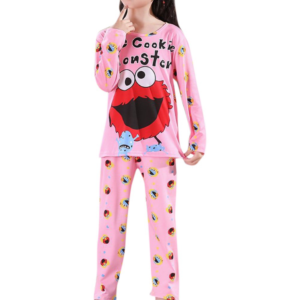 Bộ Pijama Dài Tay In Họa Tiết Hoạt Hình Cho Bé Trai / Gái