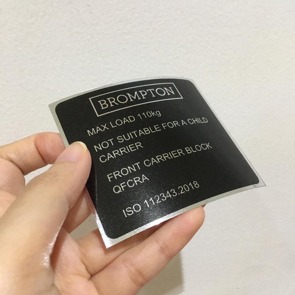 Bộ 4 hình dán nhãn hiệu xe đạp Brompton