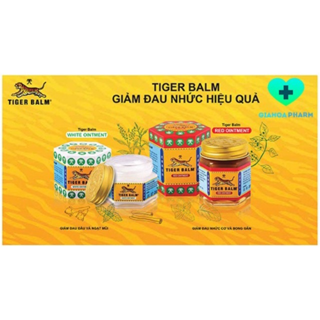 Tiger balm Ointment - Dầu cù là Cao xoa massage con hổSingapore - Giảm đau