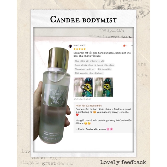 Body mist xịt thơm Victoria’s Secret 250ml 𝐅𝐫𝐞𝐬𝐡 𝐉𝐚𝐝𝐞