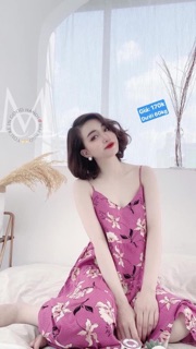Đầm hai dây tole thái maingo