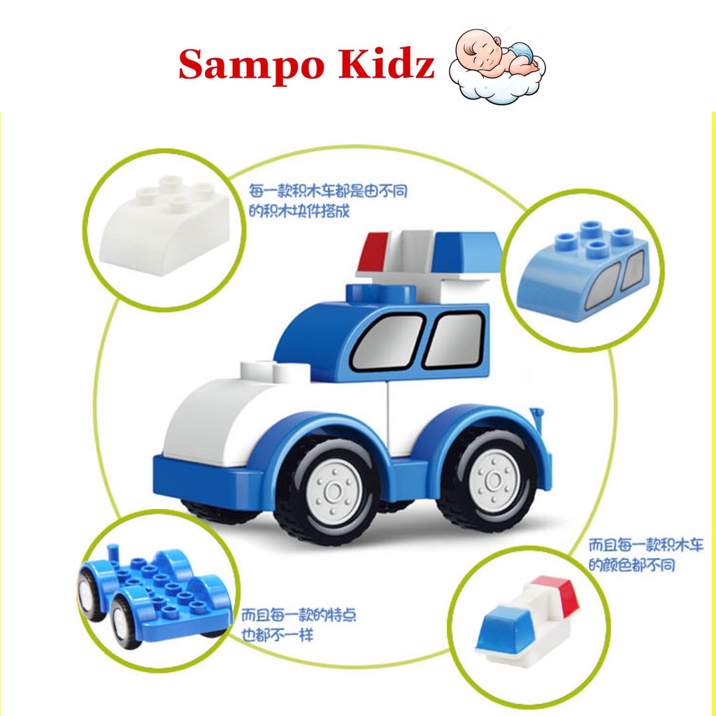 Lego Xếp Hình Ô tô 6 Chi Tiết, Đồ chơi cho bé