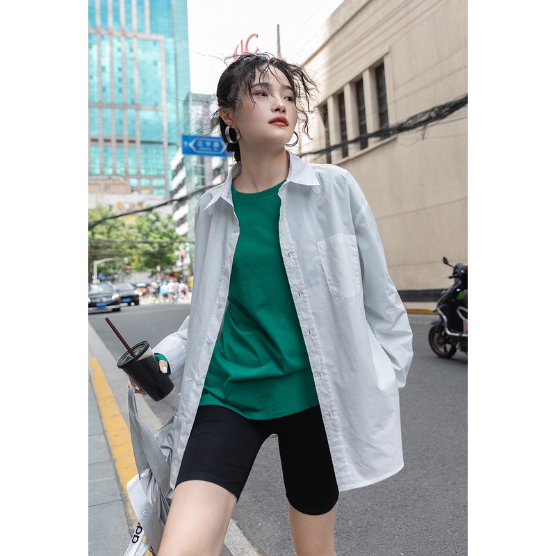 [Augustcloth] Áo sơ mi trắng cơ bản phong cách Hàn Quốc