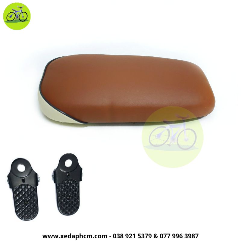 Gác chân xe đạp và nệm yên sau xe đạp bộ 2 sản phẩm