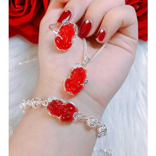 Set tráng sức nữ bạc ta tỳ hưu