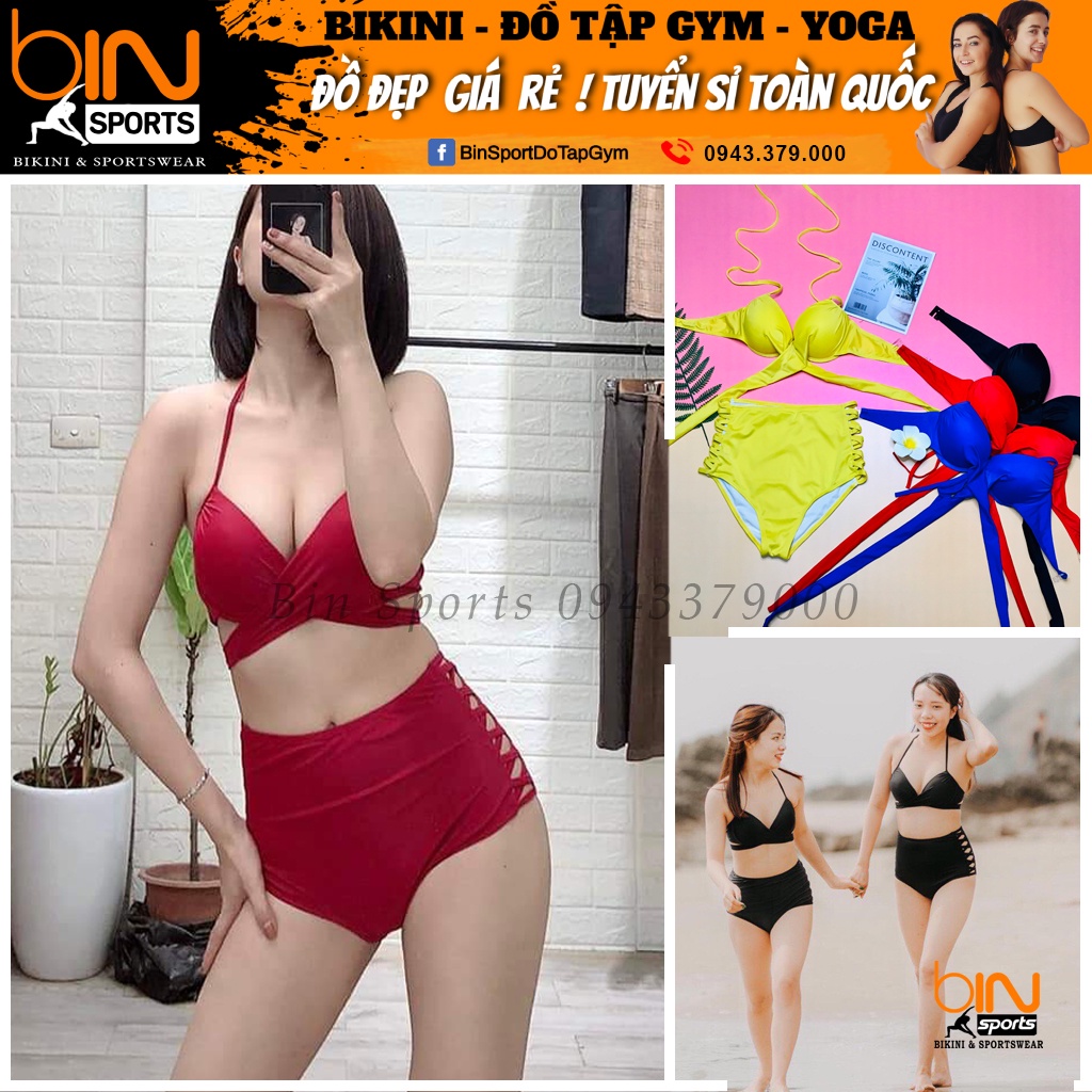 Đồ Bơi Nữ Đi Biển 2 Mảnh Quần Đan Dây Bin Sports BHV004