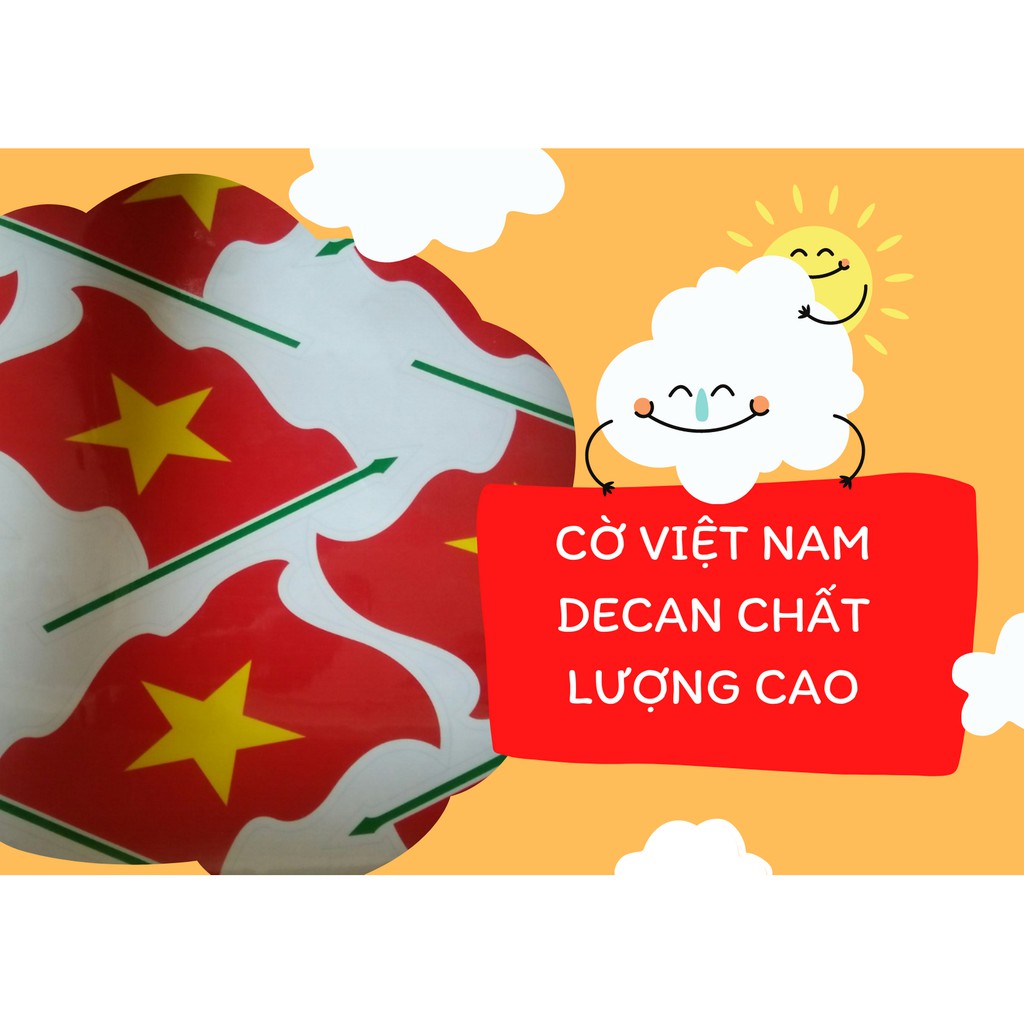 (Decan 3 lớp ngoài trời ) Cờ Việt Nam, Cờ Đoàn trang trí ô tô,xe máy, hội nghị.. sticker cờ Việt Nam, cờ Đoàn