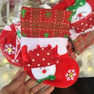Bít tất noel treo trang trí giáng sinh/ đựng quà ( 3 cỡ)