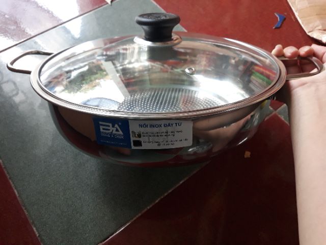 Xả kho giá bất chấp ,Xoong ăn lẩu dày xịn,inoc sáng,Đáy sần chống khê
