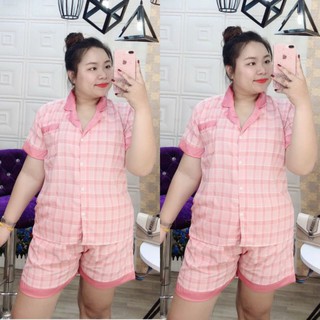 [ BIGSIZE] Bộ ngủ lụa hàn mịn bigsize đùi 60-80kg