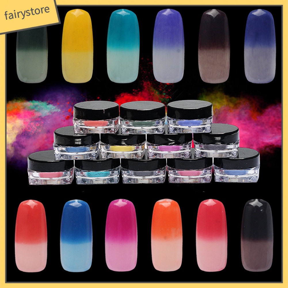 [Hàng mới về] Bột kim tuyến đổi màu theo nhiệt độ dùng để trang trí móng nghệ thuật