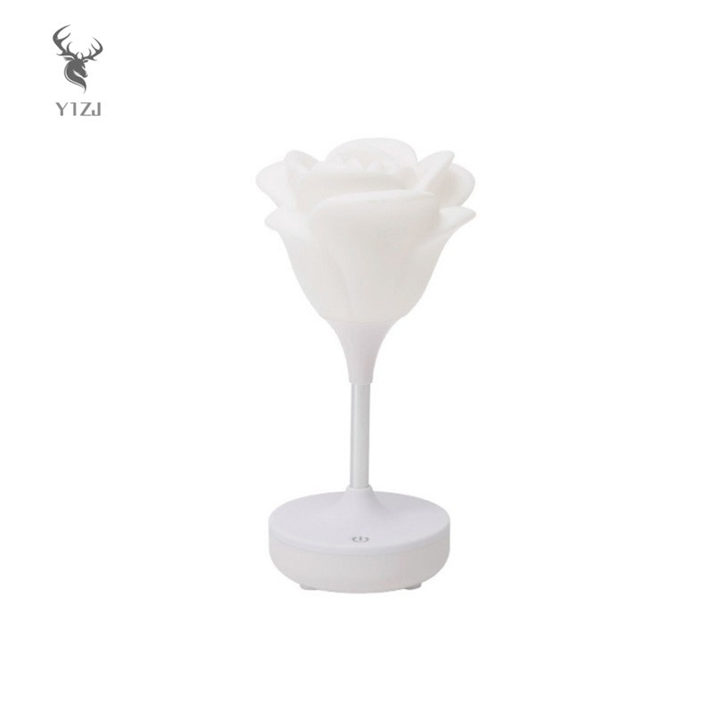 Đèn Led Để Bàn Y1Zj Hình Hoa Hồng Bằng Silicone Dùng Trang Trí Tiệc Cưới, Nội Thất My