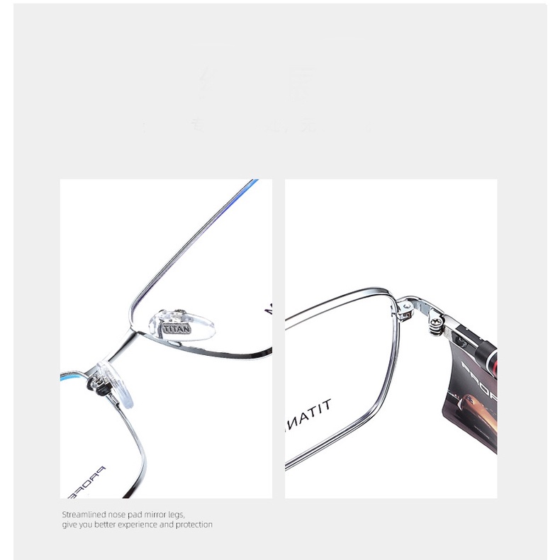 Mắt Kính Siêu Nhẹ Khung Titan pt060 Thoải Mái Cho Nam