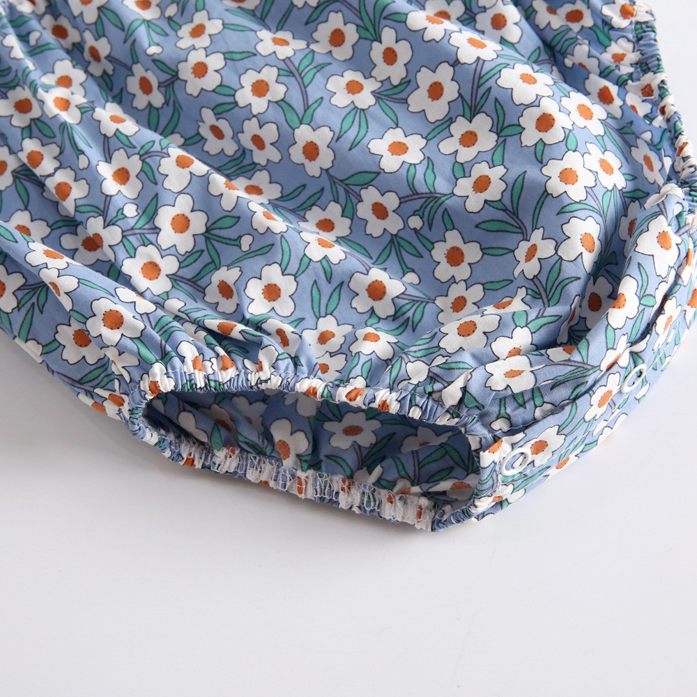 Áo liền quần Sanlutoz họa tiết hoa phong cách mùa hè cho bé gái