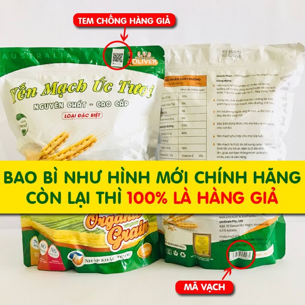 Yến mạch giảm cân tươi ăn liền cho bé ăn dặm, yến mạch giảm cân organic úc tươi cán vỡ 1000g ngon nguyên chất - YMO | BigBuy360 - bigbuy360.vn