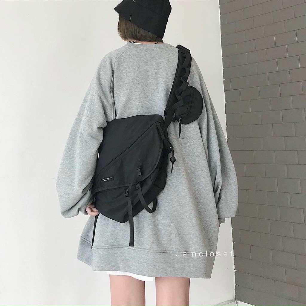 Áo Sweater Form Rộng Dài Tay In Chữ Hình Tròn 2 Màu Ulzzang ASW06