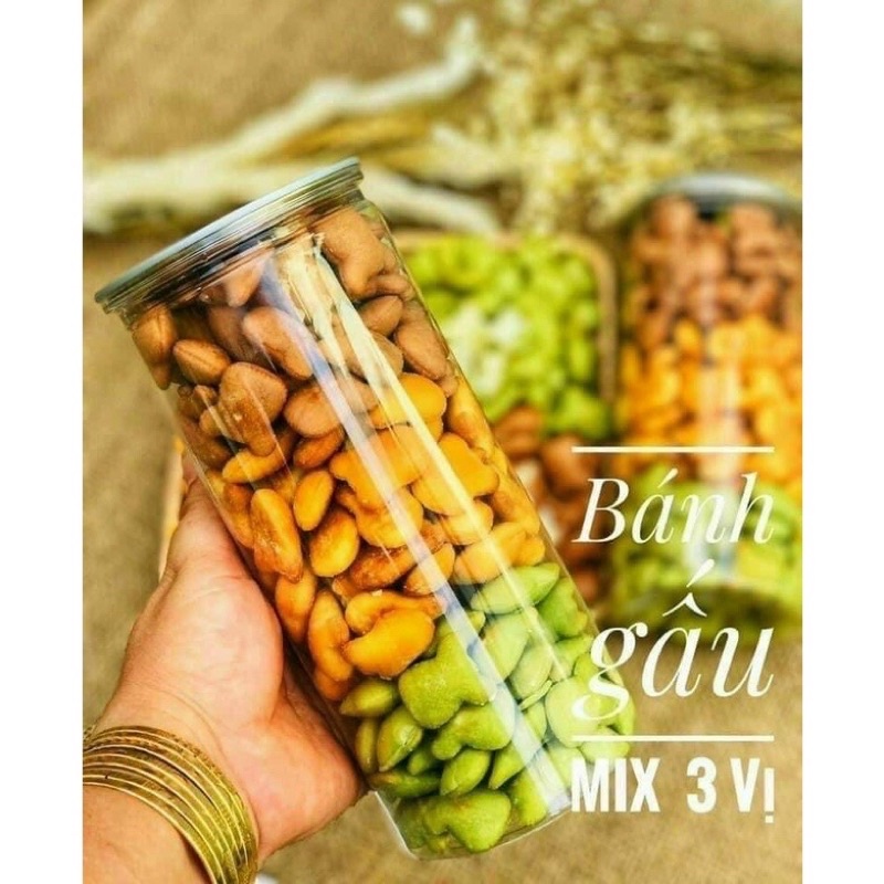 Bánh gấu nhân kem 3 vị 450gram nhân kem - socola - chùm ngây