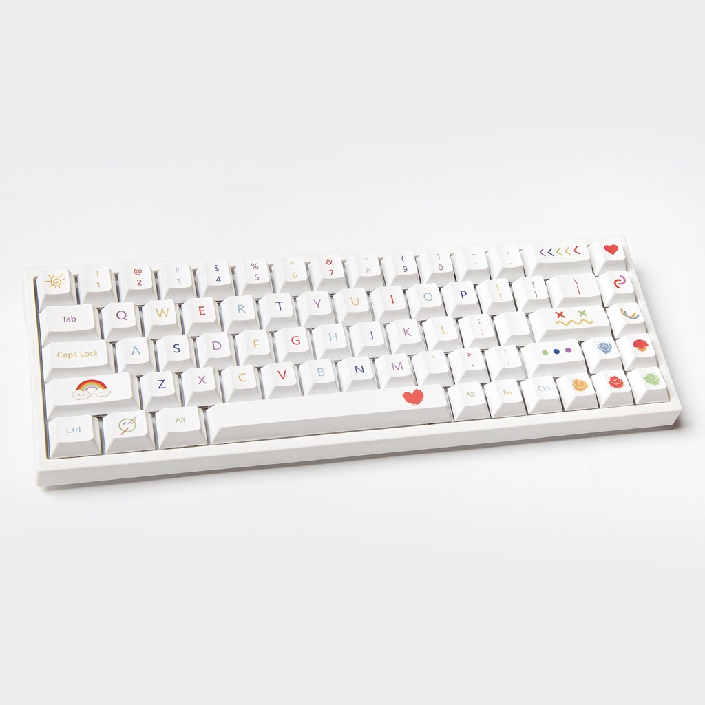 Keycap set PBT Mario Dye-sub nhiều phối màu nút bàn phím cơ phù hợp các layout cơ bản