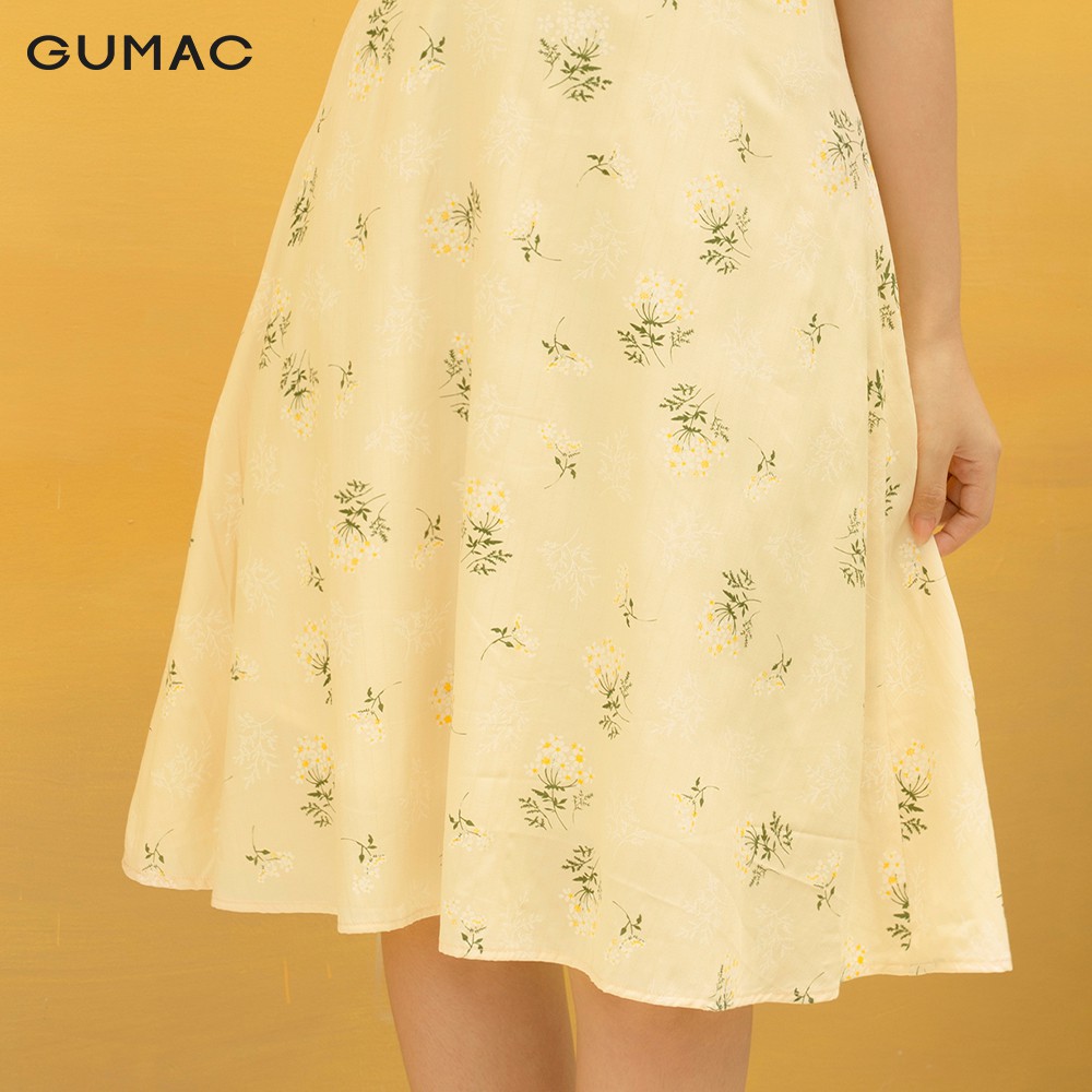 [Mã WAGU12 giảm 20% tối đa 50k đơn 150k] Đầm hoa tay phồng chun DA1090 GUMAC | BigBuy360 - bigbuy360.vn
