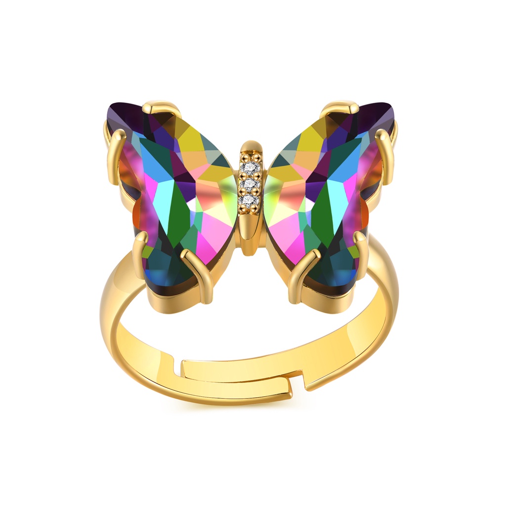 Bộ Trang Sức 4 Món Mạ Vàng Hình Bướm Sang Trọng Thời Trang Cho Nữ