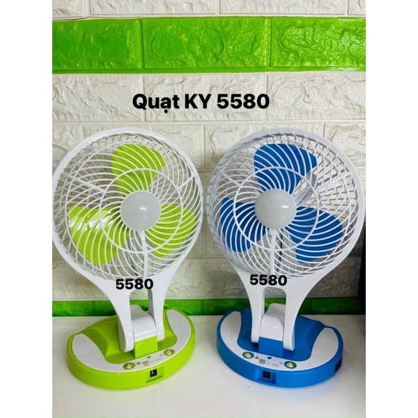 Quạt tích điện để bàn có đèn led