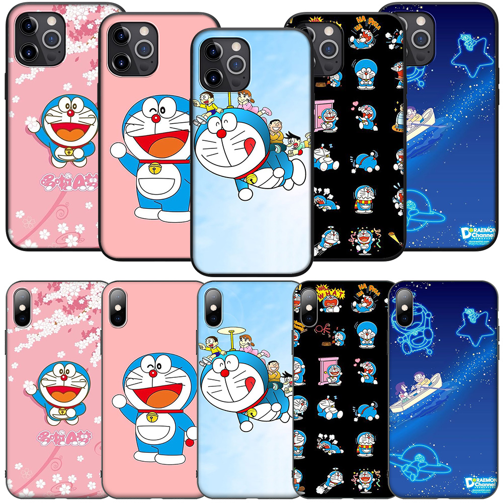 Ốp Lưng Silicone Họa Tiết Hình Doraemon Thời Trang Cho Apple Iphone 8 7 6 6s 5s 5 Se Plus 2020