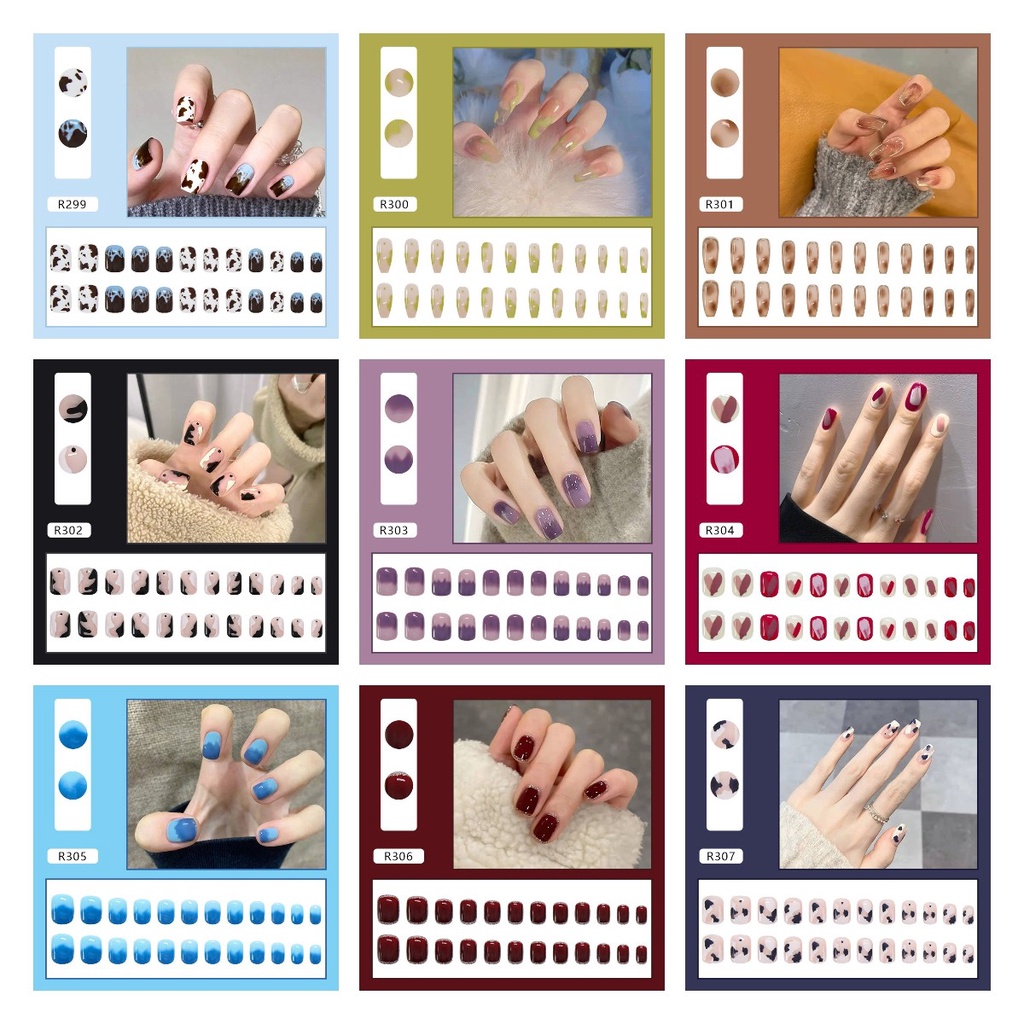 Set 24 Móng Tay Giả Kèm Hộp R280-R320 Làm Móng Tay Giả