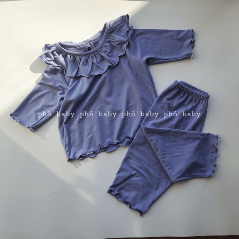 bộ bé gái cổ bèo đáng yêu