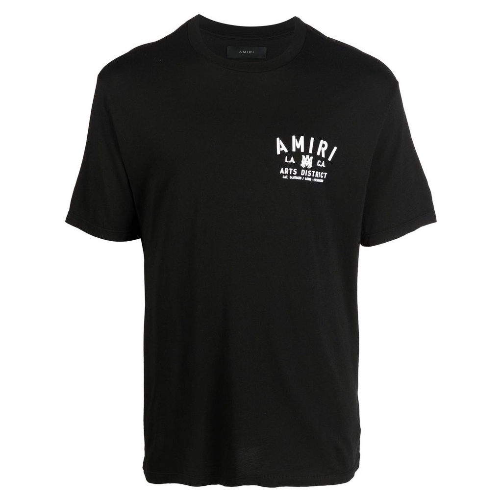 Áo Thun Cotton Ngắn Tay In Logo Amiri Thời Trang Cho Nam