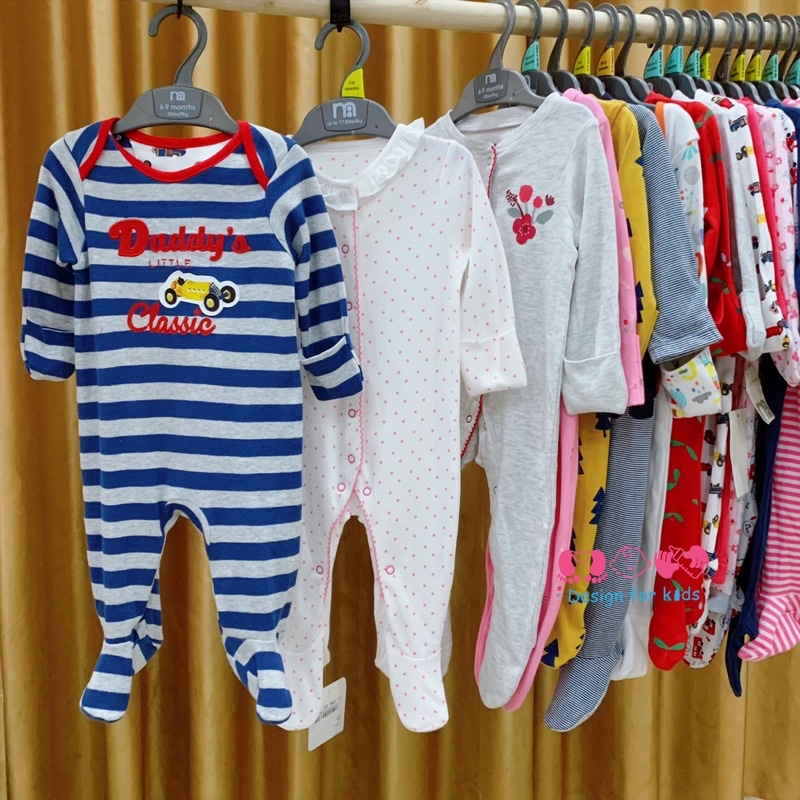 (Chọn mẫu) Sleepsuit, bodysuit Mother.care hàng xuất dư cho bé 3-6m (5-7kg), 6-9m (6-8kg