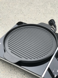 [FreeShip+ Mã GG] Chảo Gang Nướng Rapido, Gang Thô Phủ Chống Dính Sần Chuyên Dụng, Size 24.26cm
