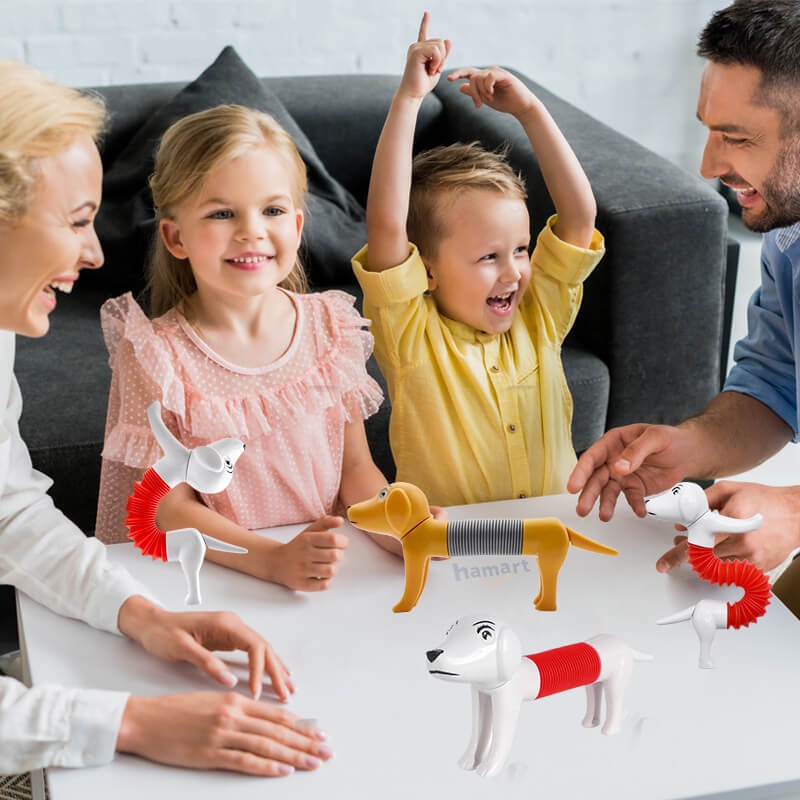 Đồ Chơi Sáng Tạo DIY Chó Lò Xo Spring Dog Thân Dẻo Kéo Dài Tạo Hình Thư Giãn Giảm Stress